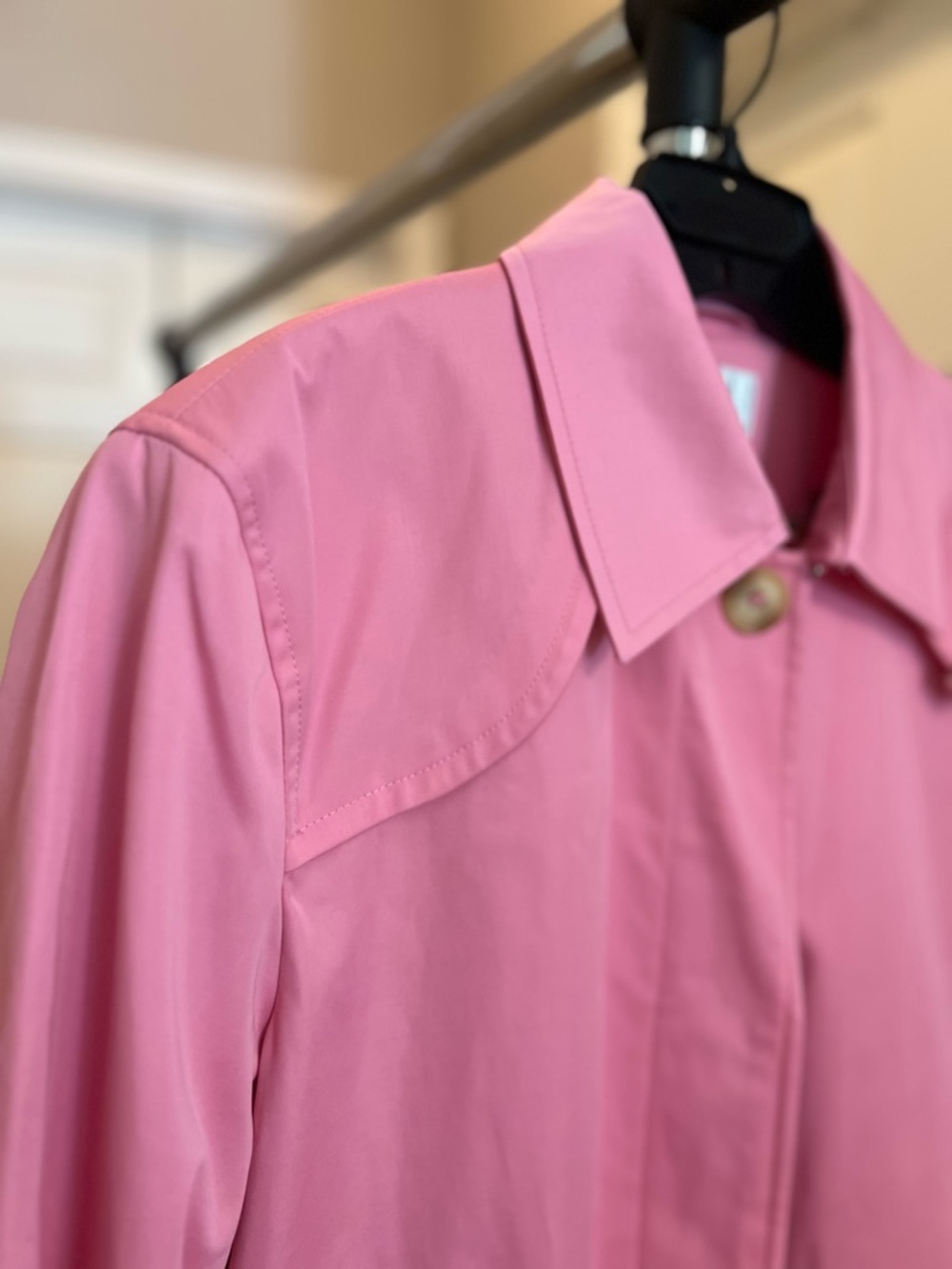 Talbots Pink Trench Coat with Patterned Lining - Picture 8 of 11